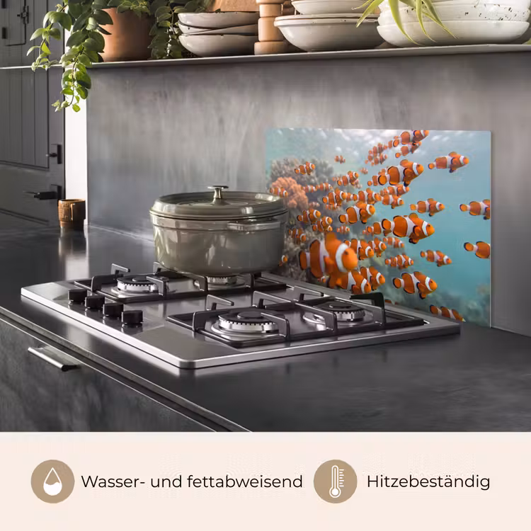 Vis - School - Onderwater - Dieren - Oranje keuken achterwand spatscherm klein -usp_DE