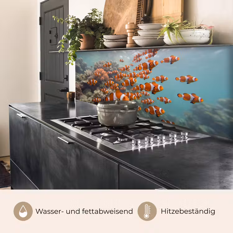 Vis - School - Onderwater - Dieren - Oranje keuken achterwand 2 middel -usp_DE