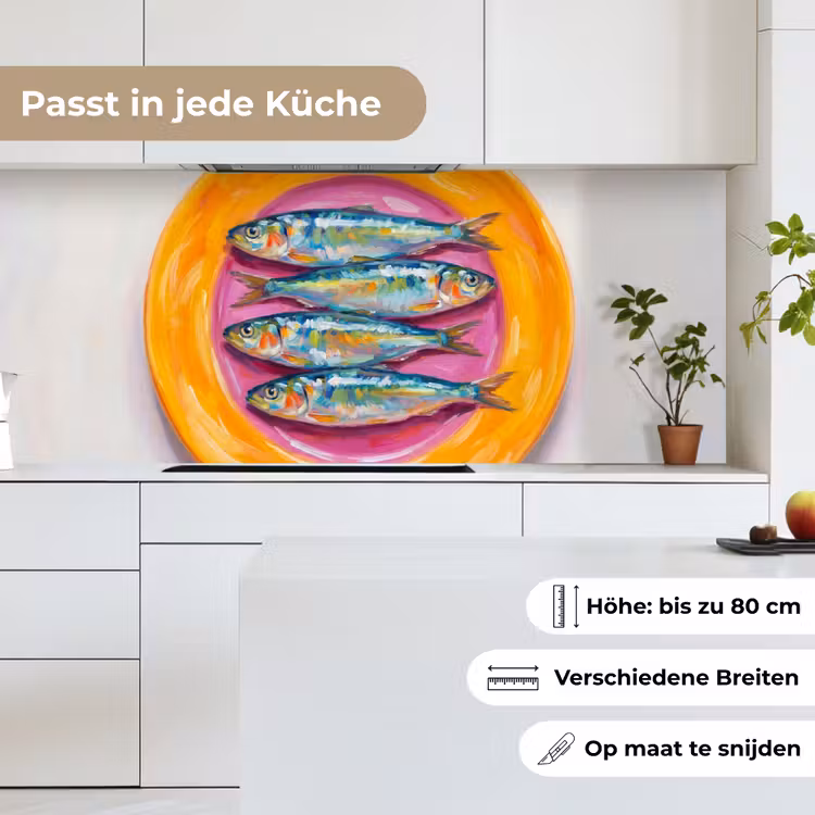 Vis - Vier - Eten - Modern - Kleurrijk keuken achterwand 2 middel -sfeer4_DE
