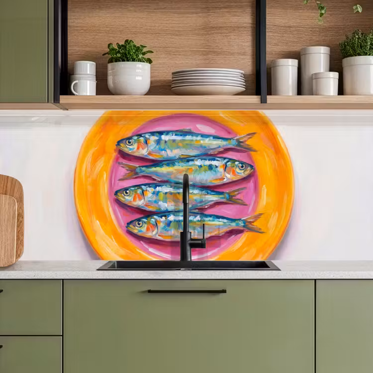 Vis - Vier - Eten - Modern - Kleurrijk keuken achterwand 2 middel -sfeer3