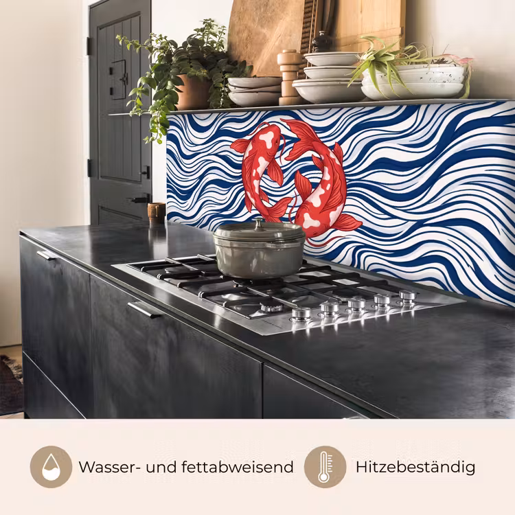 Vis - Water - Natuur - Illustratie - Rood keuken achterwand 2 middel -usp_DE
