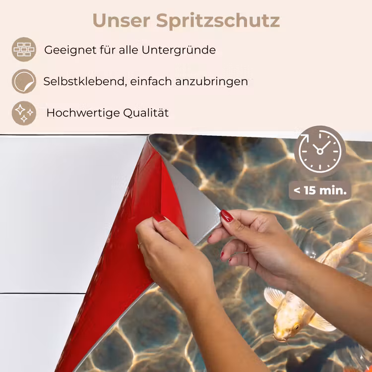 Vis - Water - Dieren - Oranje - Goud keuken achterwand spatscherm klein -spatscherm_DE