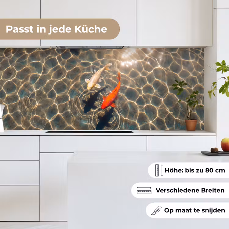 Vis - Water - Dieren - Oranje - Goud keuken achterwand 2 middel -sfeer4_DE