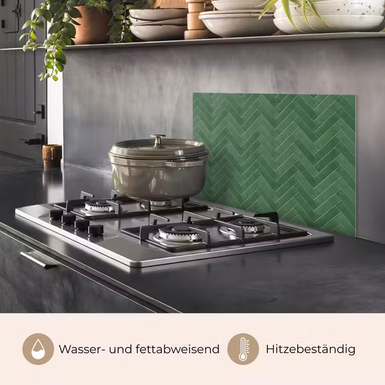 Visgraat - Wandtegel - Bosgroen keuken achterwand spatscherm klein 900 -usp_DE