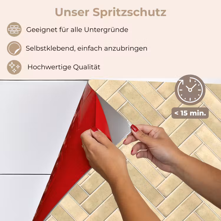 Visgraat - Tegel - Zand keuken achterwand spatscherm klein 900 -spatscherm_DE