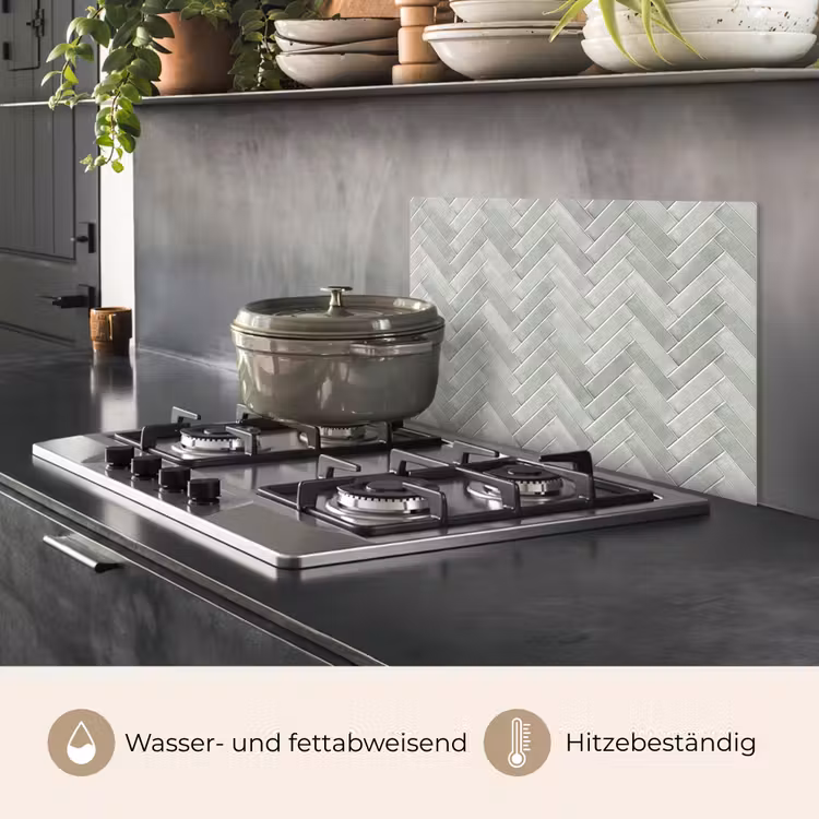 Visgraat - Wandtegel - Grijs keuken achterwand spatscherm klein 900 -usp_DE