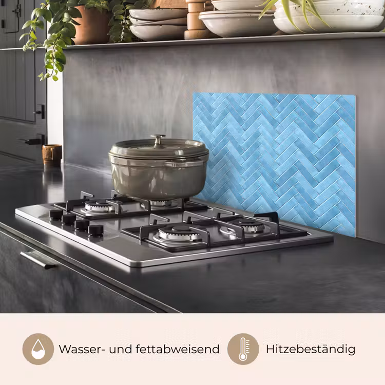 Visgraat - Wandtegel - Lichtblauw keuken achterwand spatscherm klein 900 -usp_DE