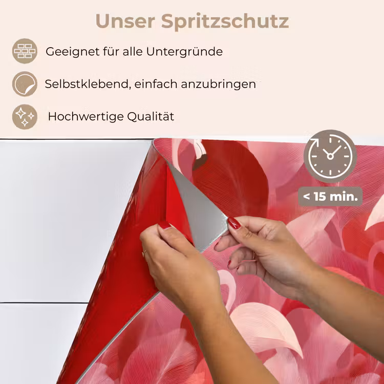 Flamingo - Botanisch - Elegant - Roze - Rood keuken achterwand spatscherm klein 900 -spatscherm_DE