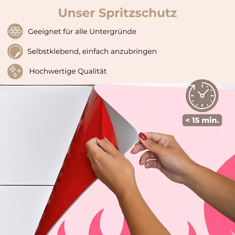 Vlammen - Patroon - Abstract - Modern - Roze keuken achterwand spatscherm klein -spatscherm_DE