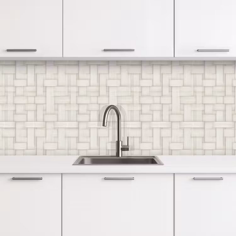 Vlechtwerk - Banen - Beige keuken achterwand 2 middel 871 -3d