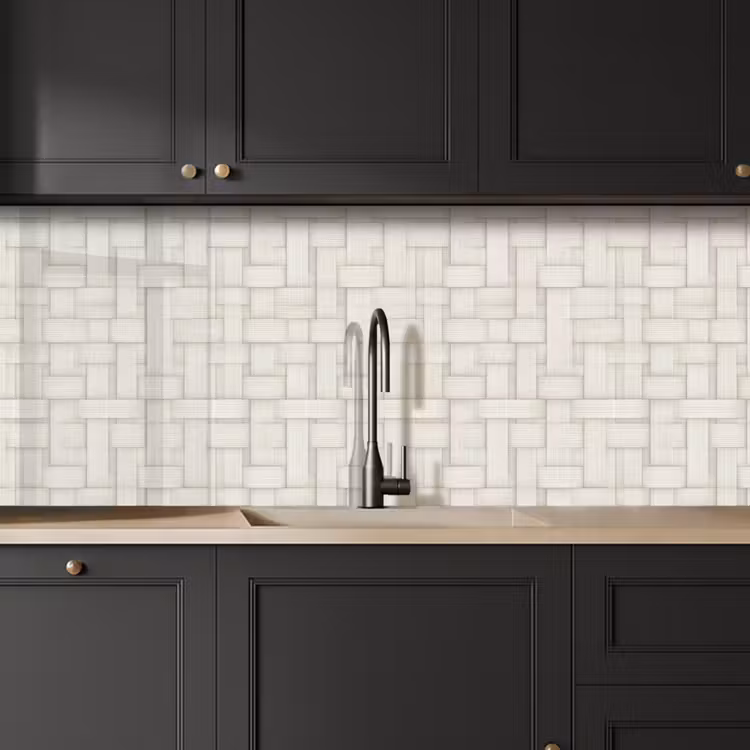 Vlechtwerk - Banen - Beige keuken achterwand 2 middel 871 -sfeer1