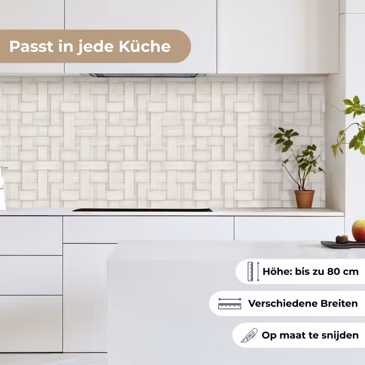 Vlechtwerk - Banen - Beige keuken achterwand 2 middel 871 -sfeer4_DE