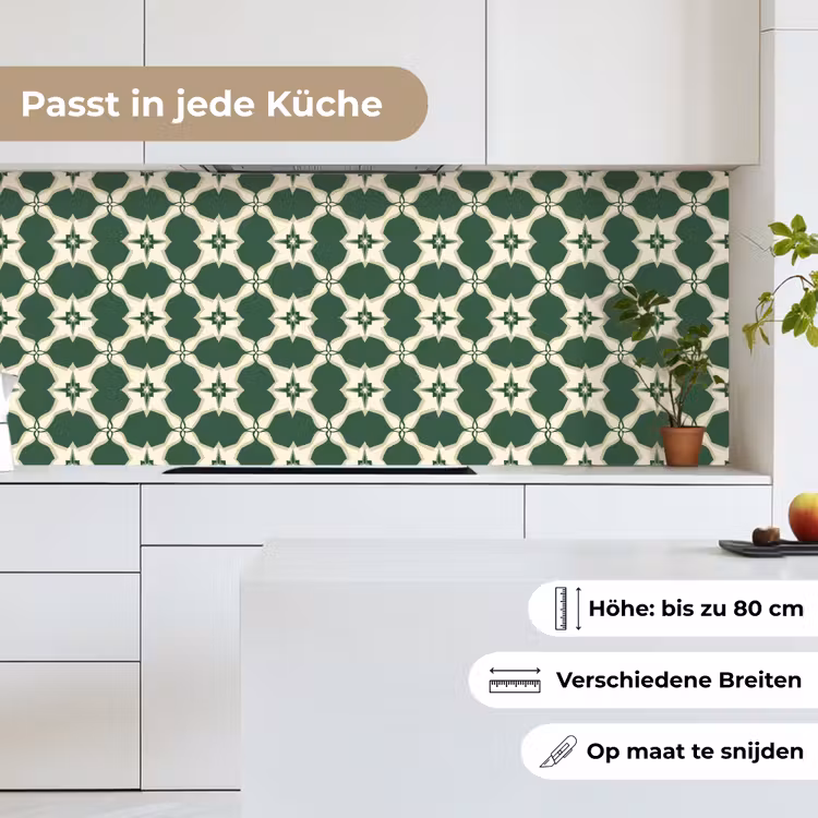 Tegel - Klassiek - Groen keuken achterwand 2 middel 871 -sfeer4_DE