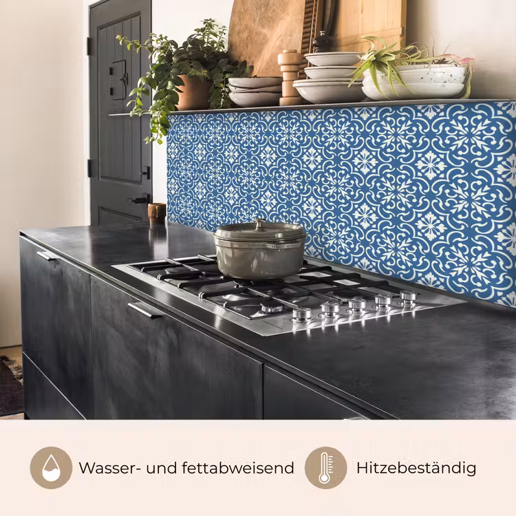 Tegel - Patroon - Blauw - Wit keuken achterwand 2 middel 871 -usp_DE