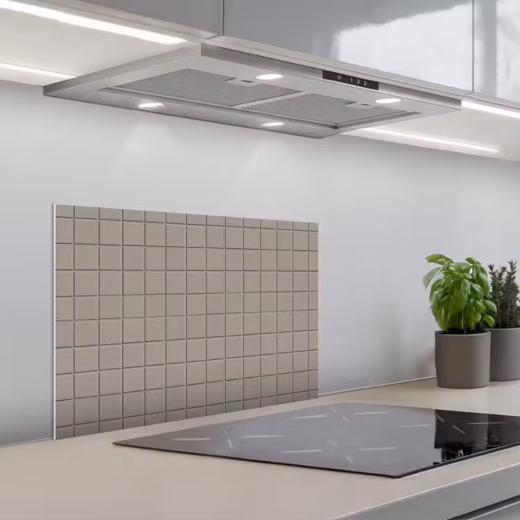 Tegel - Patroon Kiezel - Grijs keuken achterwand spatscherm klein 900 -3d_schuin