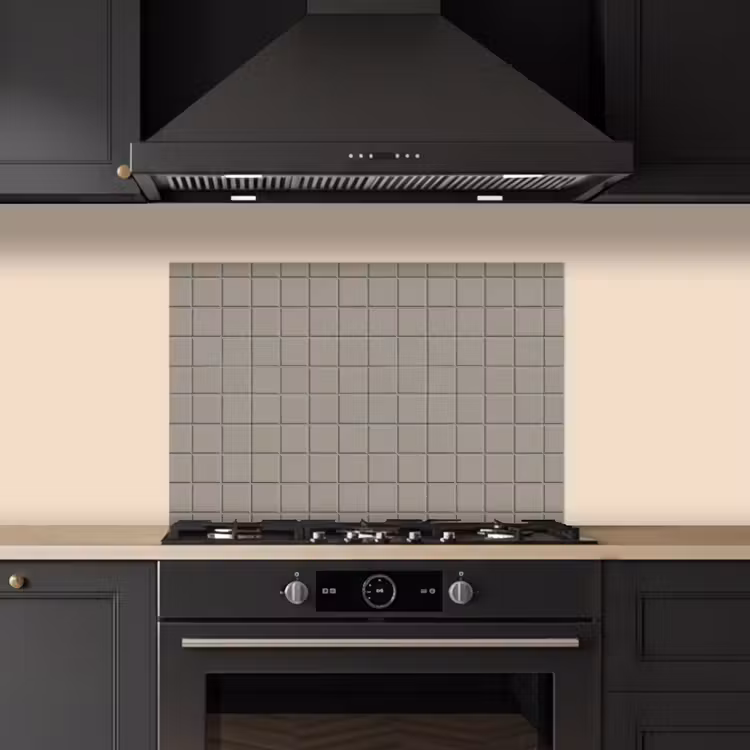 Tegel - Patroon Kiezel - Grijs keuken achterwand spatscherm klein 900 -sfeer1