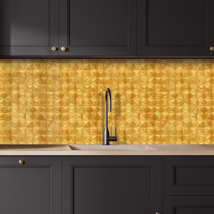 Tegels - Geometrisch - Reliëf - Goud keuken achterwand 2 middel 871 -sfeer1