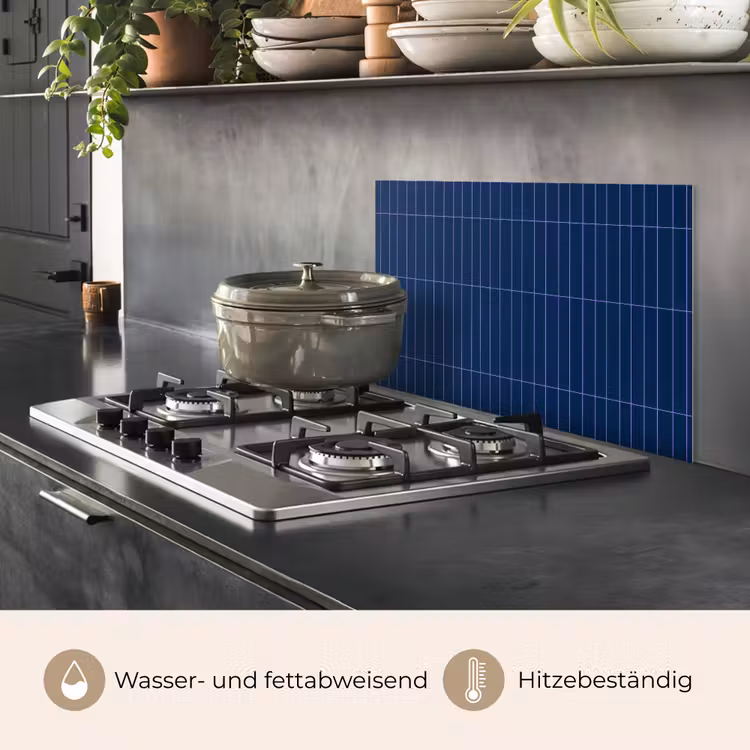 Tegels - Langwerpig - Blauw keuken achterwand spatscherm klein 900 -usp_DE