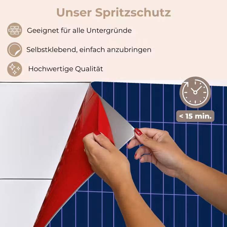 Tegels - Langwerpig - Blauw keuken achterwand spatscherm klein 900 -spatscherm_DE