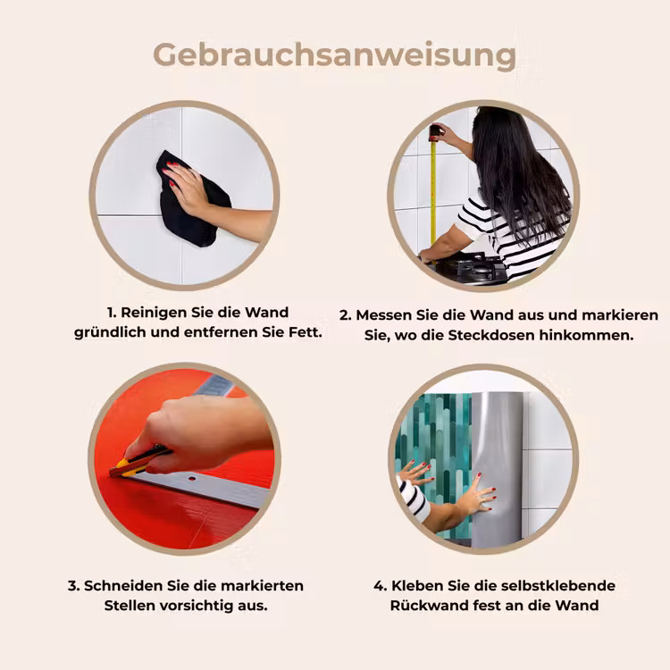 Tegels - Langwerpig - Turquoise keuken achterwand 2 middel 871 -gebruiksaanwijzing_DE