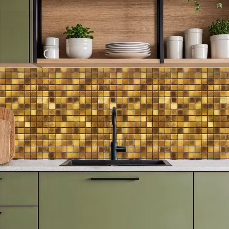 Tegels - Mozaïek - Luxe - Warm Goud keuken achterwand 2 middel 871 -sfeer3