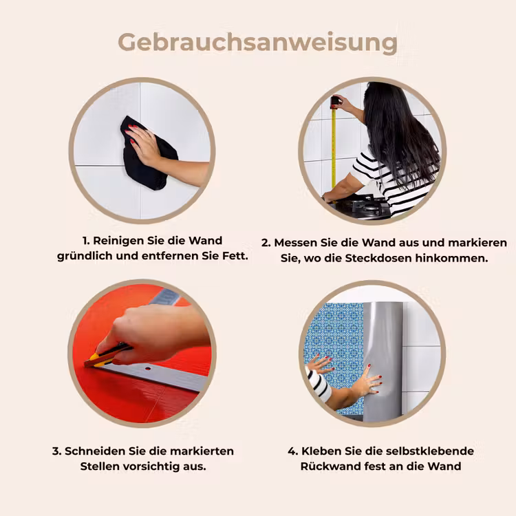Tegels - Mozaïek - Turquoise - Blauw keuken achterwand 2 middel 871 -gebruiksaanwijzing_DE