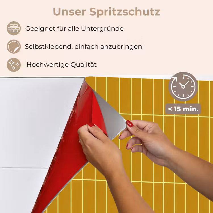 Tegels - Verticaal - Mosterdgeel keuken achterwand spatscherm klein 900 -spatscherm_DE