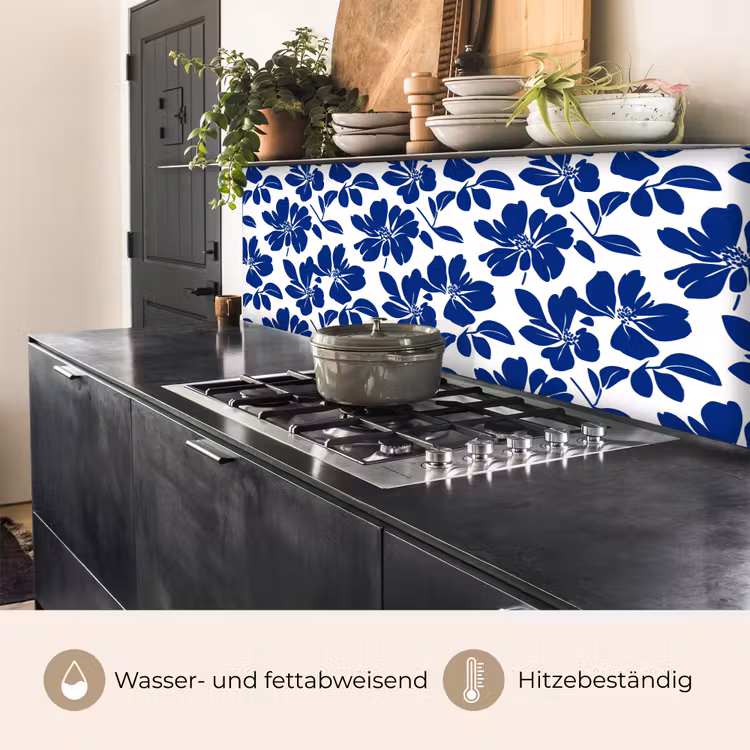 Floraal - Modern - Blauw keuken achterwand 2 middel 871 -usp_DE
