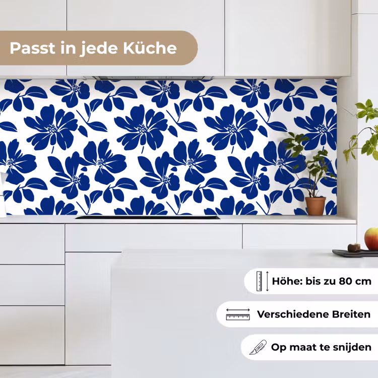 Floraal - Modern - Blauw keuken achterwand 2 middel 871 -sfeer4_DE