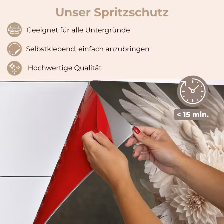 Vleugels - Vrouw - Wit keuken achterwand spatscherm klein -spatscherm_DE