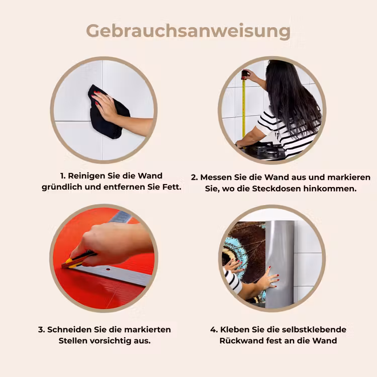 Vleugels - Vlinder - Blauw keuken achterwand 2 middel -gebruiksaanwijzing_DE