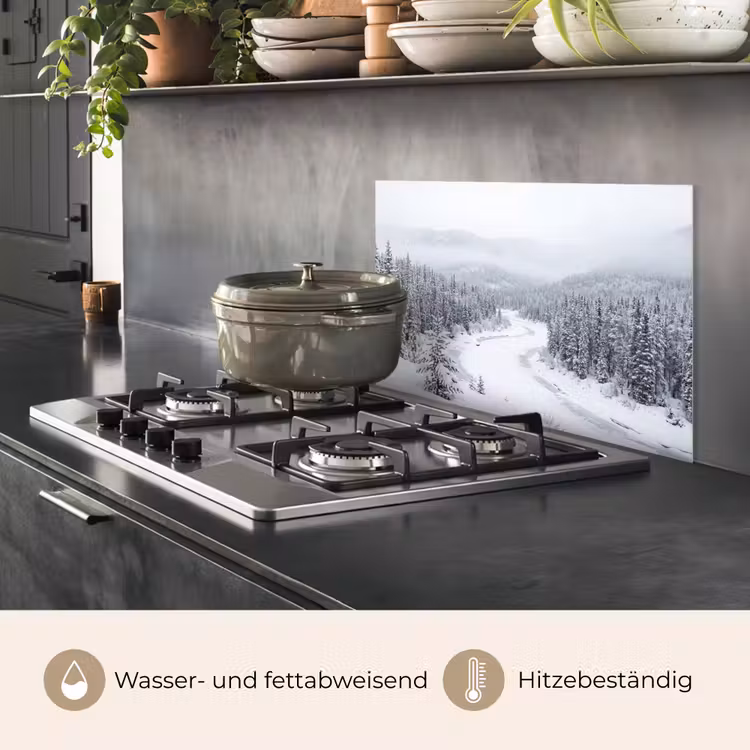 Rivier - Bevroren - Landschap - Winter keuken achterwand spatscherm klein -usp_DE