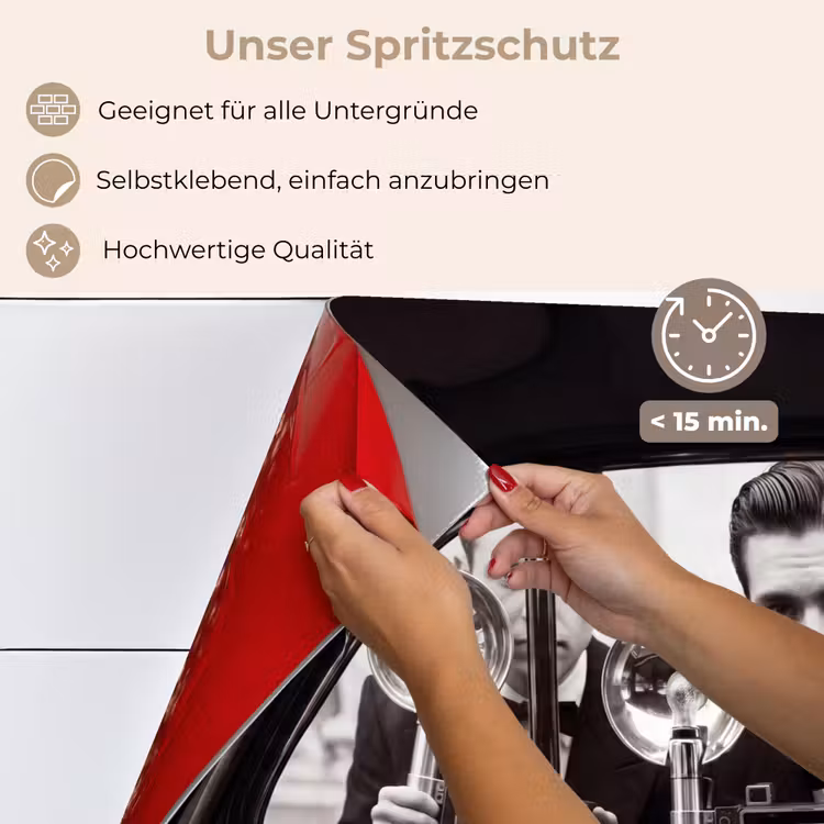 Fotograaf - Camera - Vintage - Journalistiek - Zwart-wit keuken achterwand spatscherm klein -spatscherm_DE