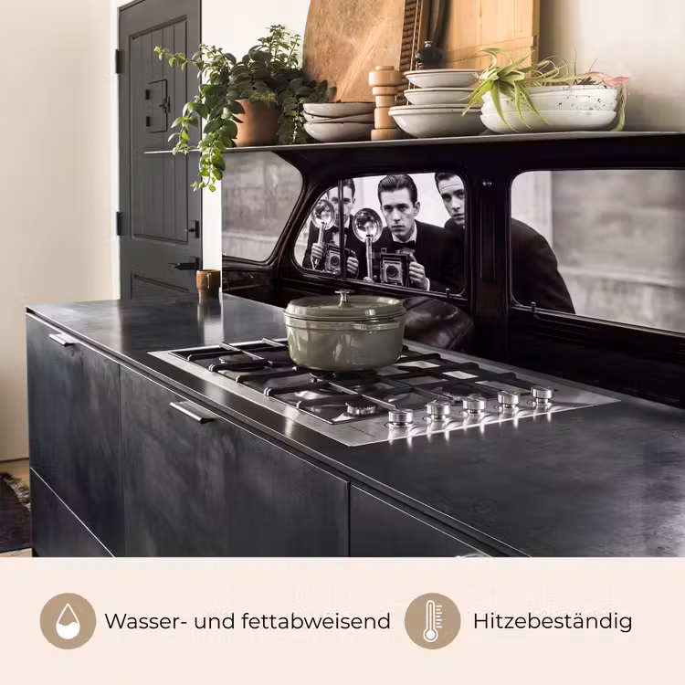 Fotograaf - Camera - Vintage - Journalistiek - Zwart-wit keuken achterwand 2 middel -usp_DE