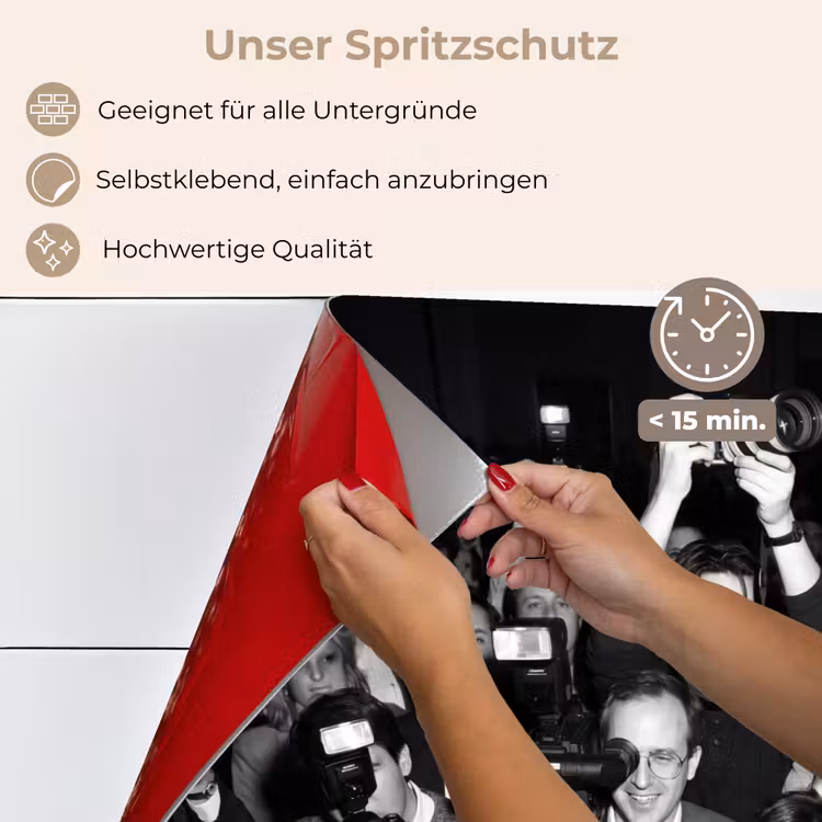 Fotografen - Menigte - Flitsers - Journalistiek keuken achterwand spatscherm klein -spatscherm_DE