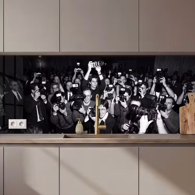 Fotografen - Menigte - Flitsers - Journalistiek keuken achterwand 2 middel zz_3dshopping