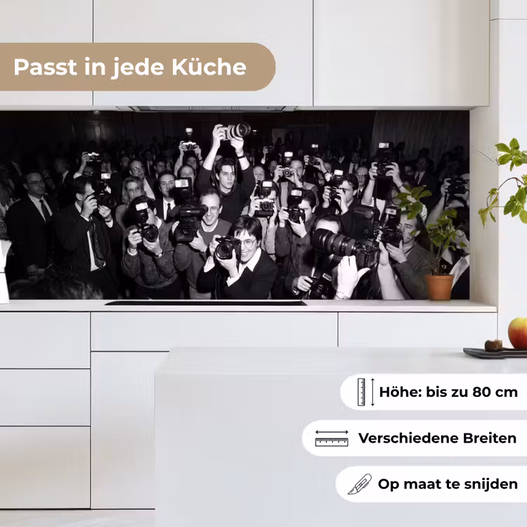 Fotografen - Menigte - Flitsers - Journalistiek keuken achterwand 2 middel -sfeer4_DE