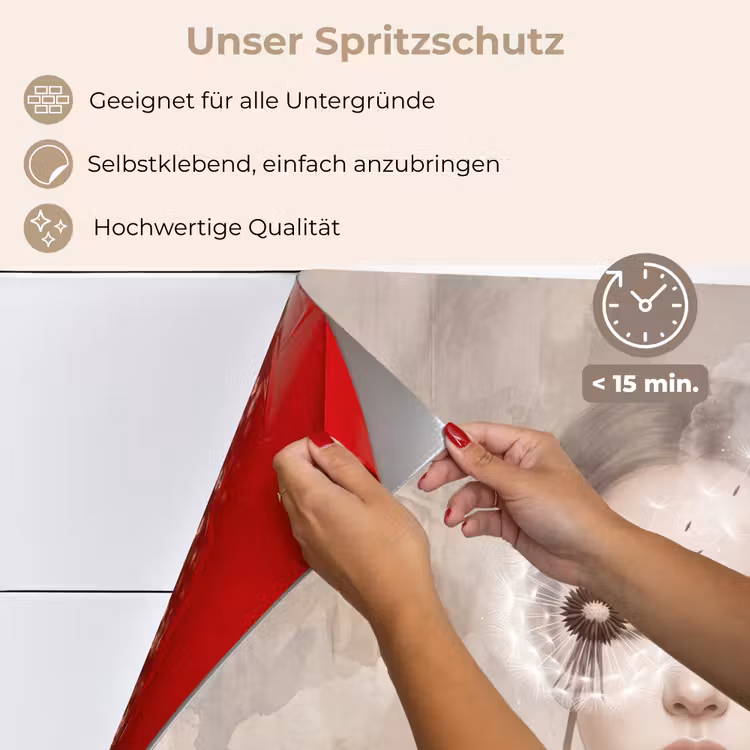 Vrouw - Sereen - Grijs keuken achterwand spatscherm klein -spatscherm_DE