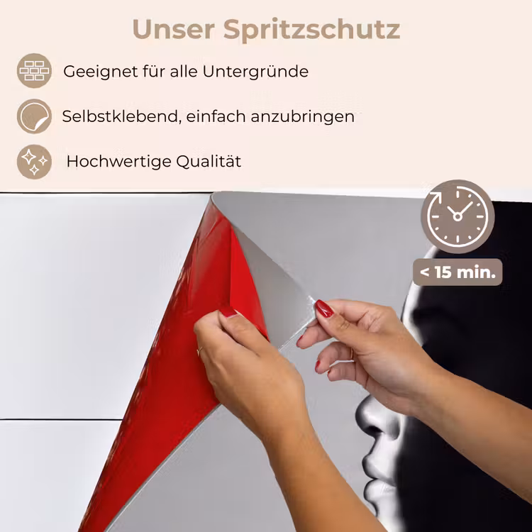 Vrouw - Profiel - Mensen - Zwart-wit keuken achterwand spatscherm klein -spatscherm_DE