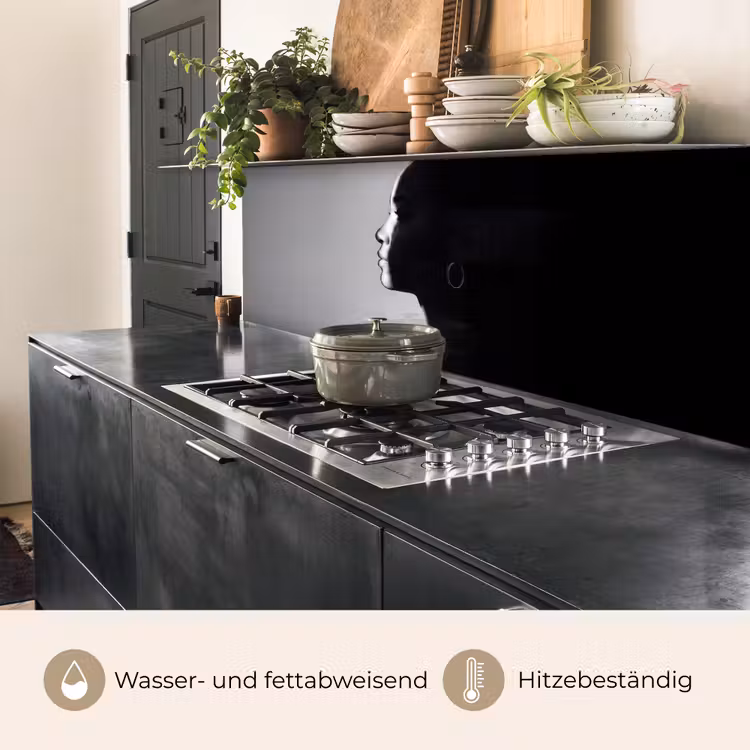 Vrouw - Profiel - Mensen - Zwart-wit keuken achterwand 2 middel -usp_DE