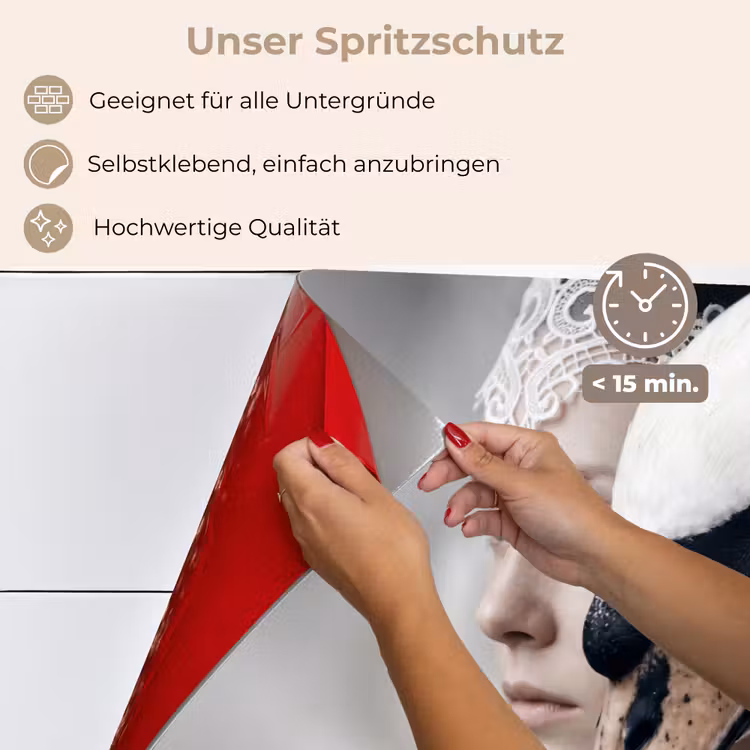 Vrouw - Zwaan - Wit keuken achterwand spatscherm klein -spatscherm_DE