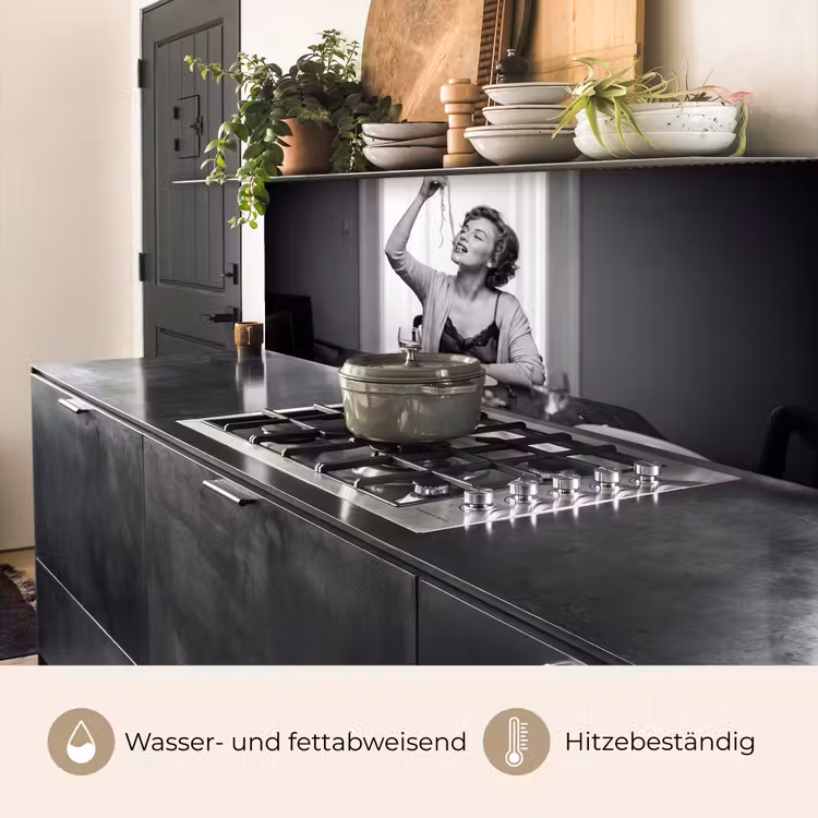 Vrouw - Spaghetti - Zwart - Wit keuken achterwand 2 middel -usp_DE