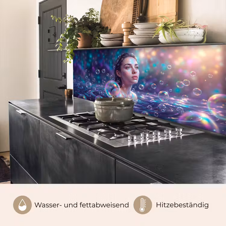 Vrouw - Water - Portret - Kleurrijk - Modern keuken achterwand 2 middel -usp_DE