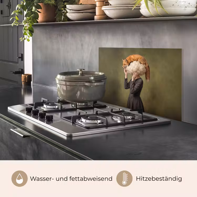 Vos - Surrealistisch - Groen keuken achterwand spatscherm klein -usp_DE