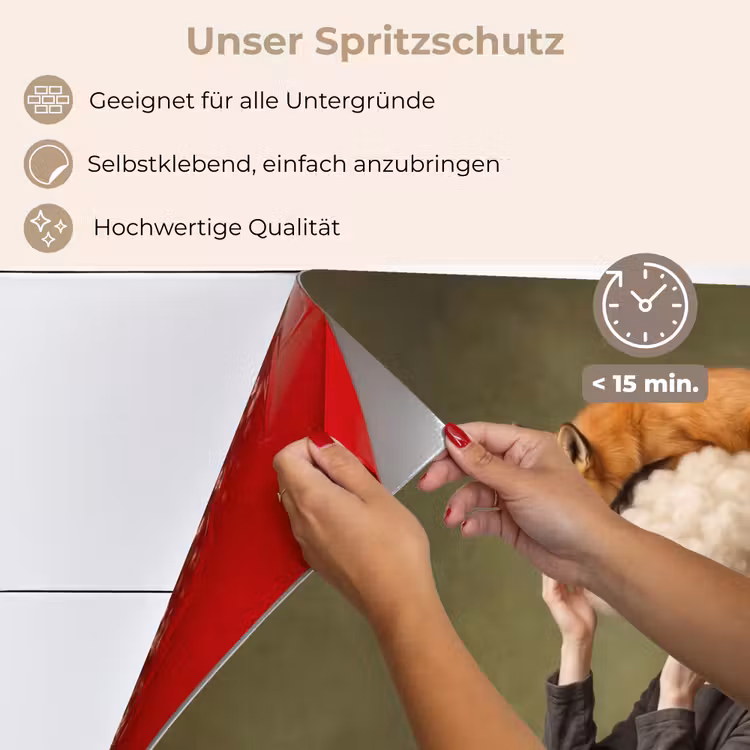 Vos - Surrealistisch - Groen keuken achterwand spatscherm klein -spatscherm_DE