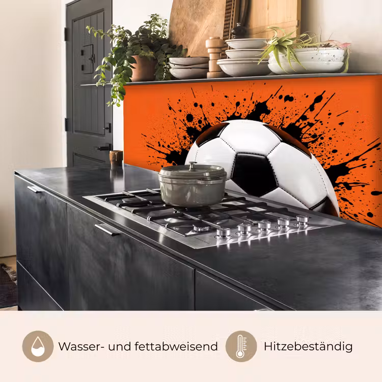 Voetbal - Verf - Sport - Oranje keuken achterwand 2 middel -usp_DE