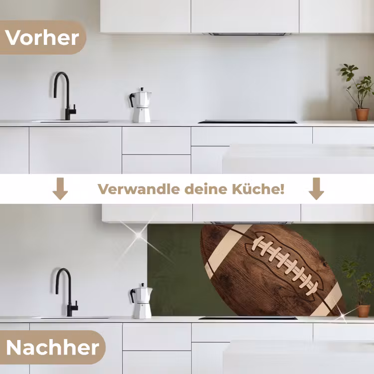 Football - Hout - Sport - Groen keuken achterwand 2 middel -voor-na_DE
