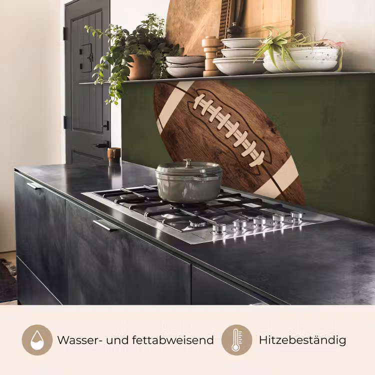 Football - Hout - Sport - Groen keuken achterwand 2 middel -usp_DE