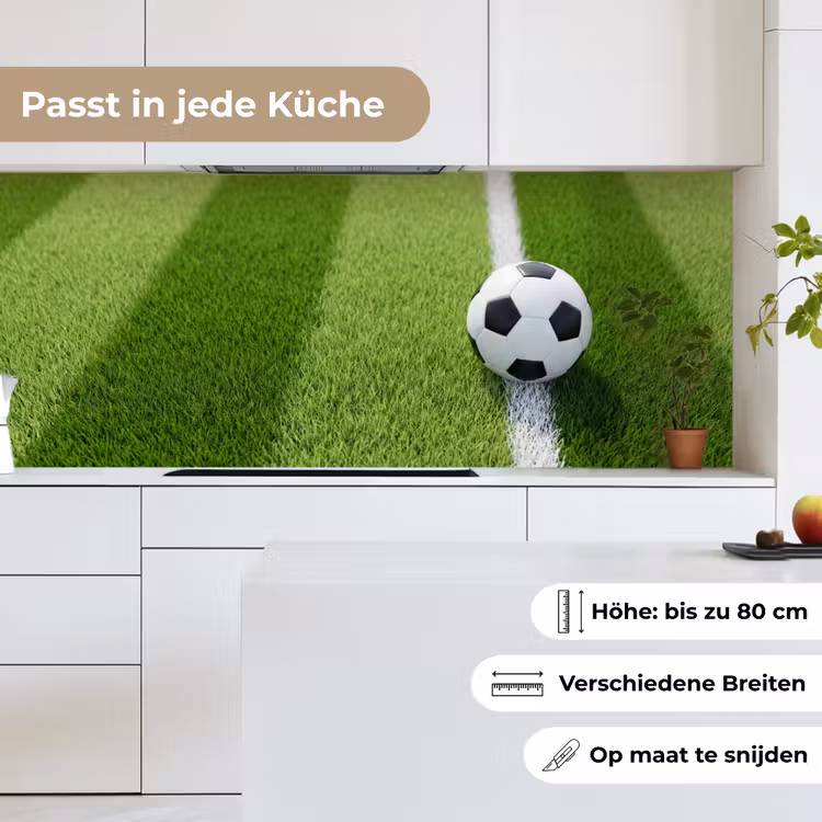 Voetbal - Grasveld - Sport - Groen keuken achterwand 2 middel -sfeer4_DE