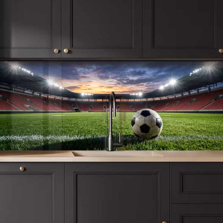 Voetbal - Stadion - Sport - Groen keuken achterwand 2 middel -sfeer1